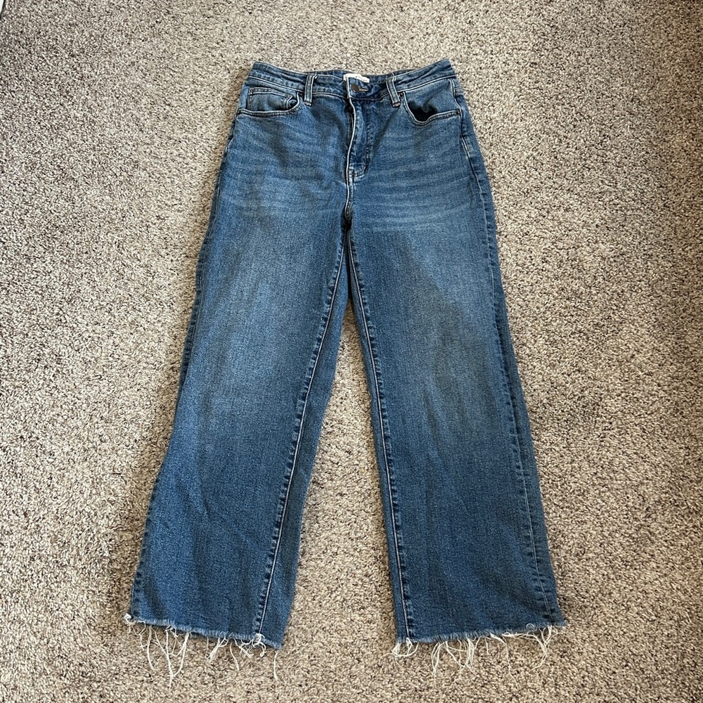 Oliver Logan Jeans Womens 29 High Rise Wide Leg Cropped